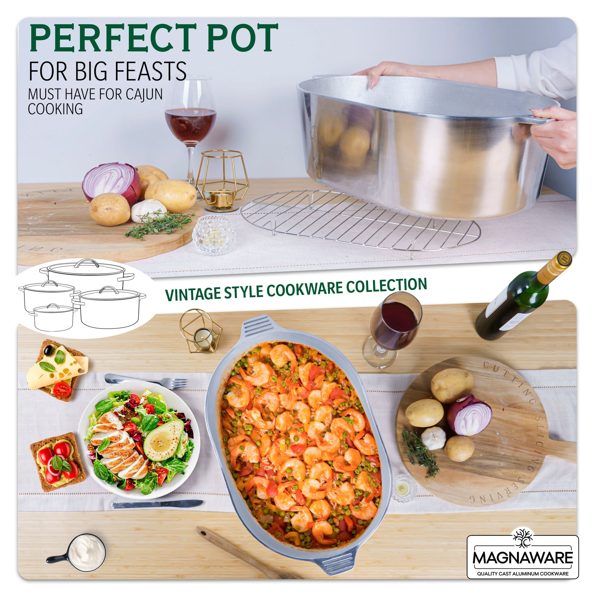 Oval Dutch Oven with Lid - 12.6 Quart (18 Inch) - Tampa Home & Garden Store