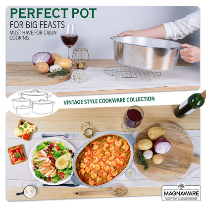 Oval Dutch Oven with Lid - 8 Quart (13 Inch) - Tampa Home & Garden Store
