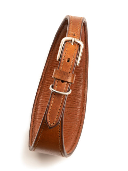 Oval Leather Dog Collar - Tan - Tampa Home & Garden Store