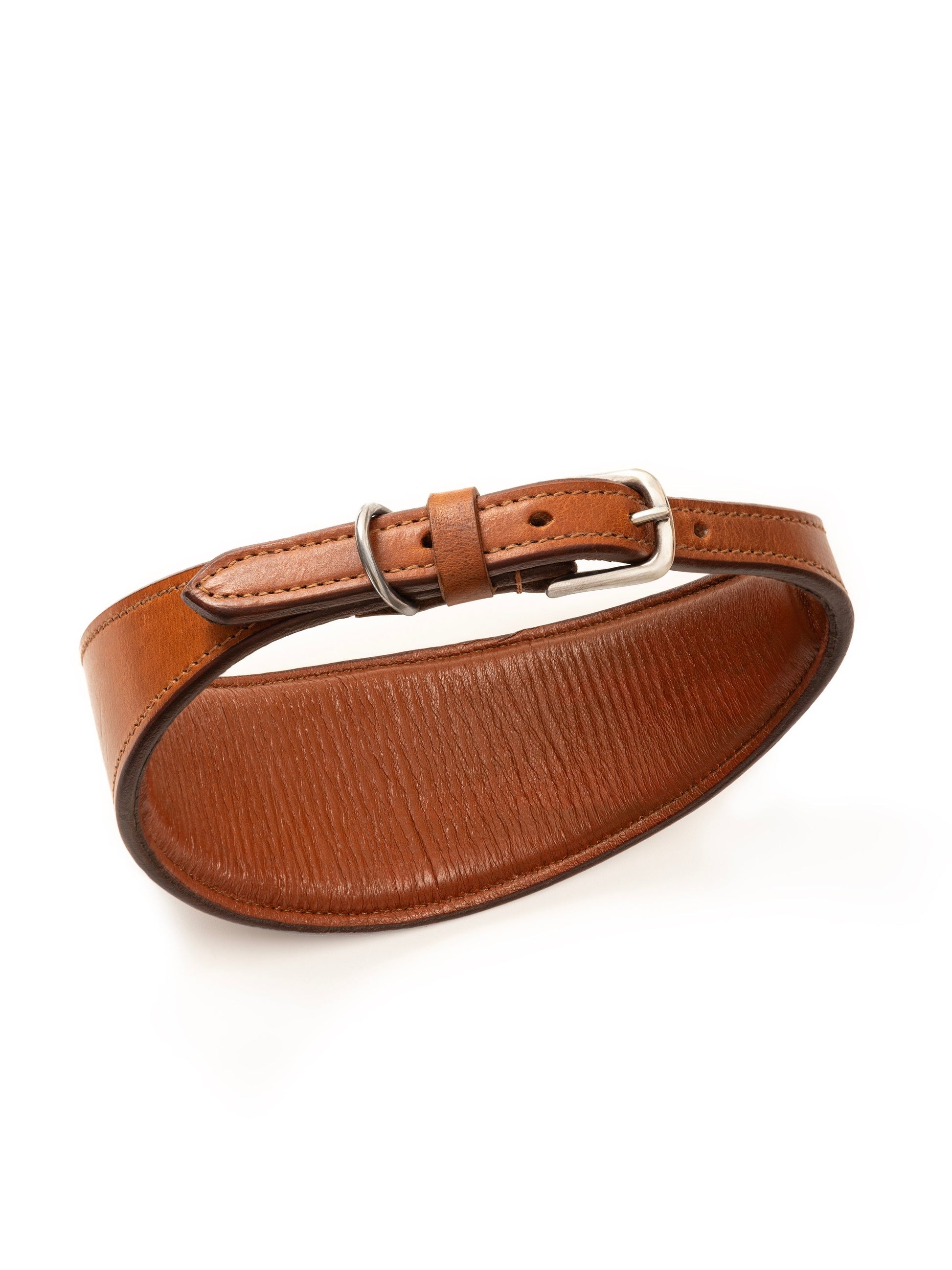 Oval Leather Dog Collar - Tan - Tampa Home & Garden Store