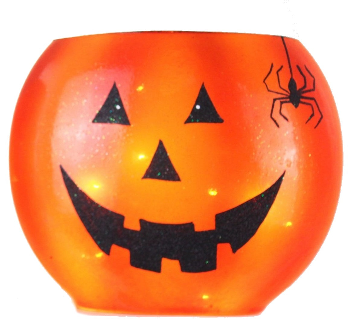 Oval Lighted Jack-o-Lantern Vase - 7 x 4 x 6.5 - 5 Teeth - Tampa Home & Garden Store