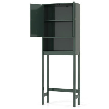 Over The Toilet Storage Cabinet with Fluted Doors