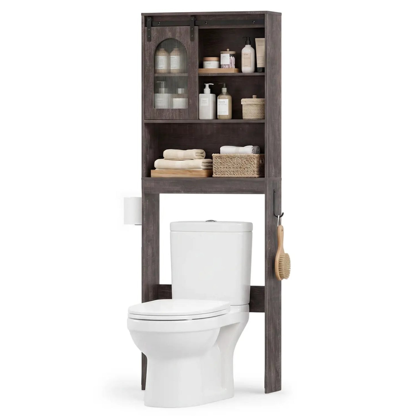Over Toilet Storage Cabinet Sliding Barn Door