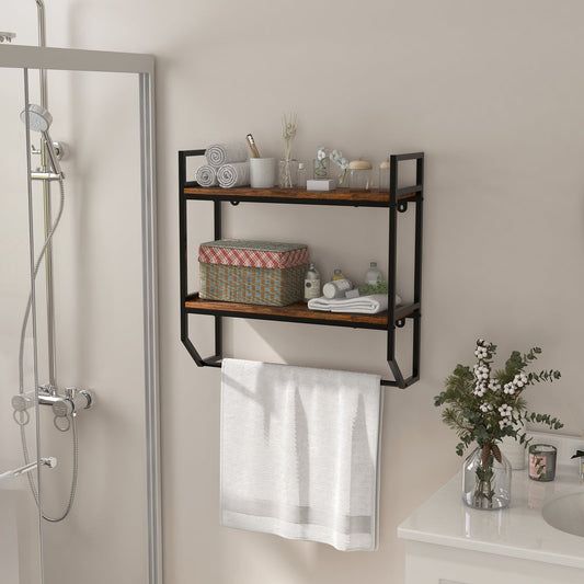Over the Toilet Shelf Wall Mounted with Metal Frame for Bathroom - Tampa Home & Garden Store