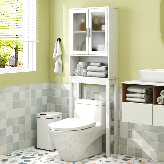 Over the Toilet Bathroom Storage Cabinet with Adjustable Shelf - Tampa Home & Garden Store