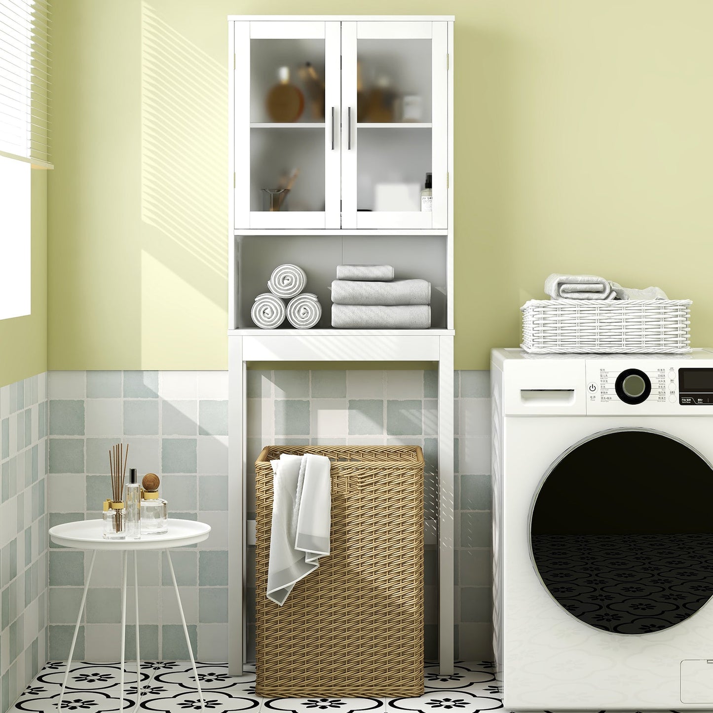 Armario de almacenamiento para baño sobre el inodoro con estante ajustable