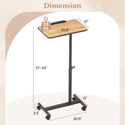 Overbed Rolling Food Tray Table