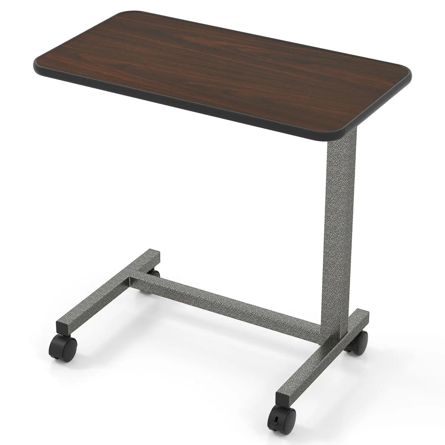 Overbed Table with Lockable Wheels and Height