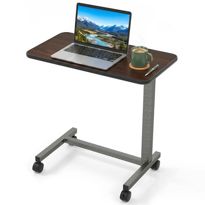Overbed Table with Lockable Wheels and Height