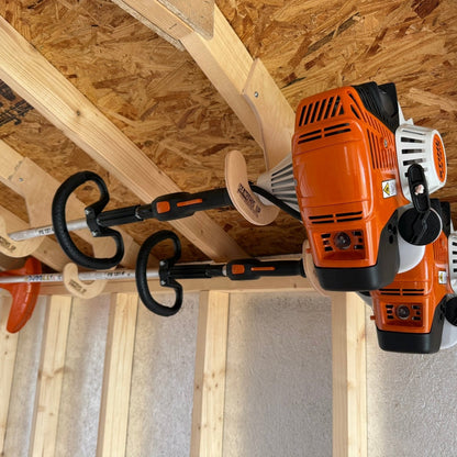 Overhead Weed Wacker Storage Hook – Ceiling Mount for Weed Eaters & Tools - Tampa Home & Garden Store