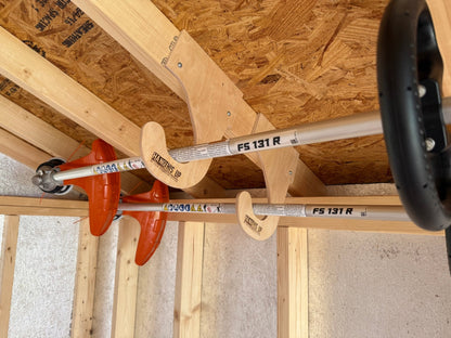 Overhead Weed Wacker Storage Hook – Ceiling Mount for Weed Eaters & Tools - Tampa Home & Garden Store