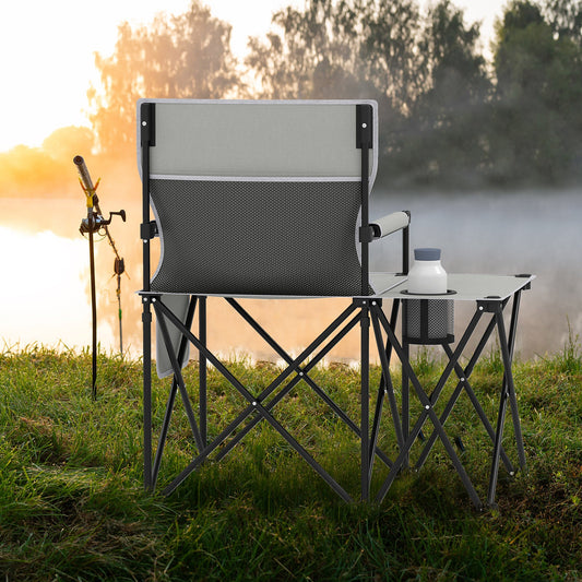 Oversized Camping Chair with Side Table and 2 Storage Pockets - Tampa Home & Garden Store