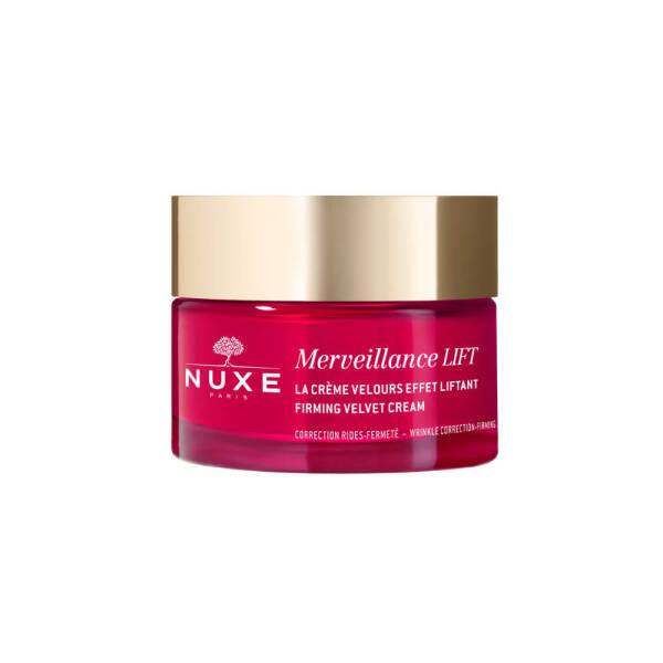 Face cream NUXE Merveillance Lift Velvet Cream pink glass jar with gold lid on Tampa Home & Garden Store