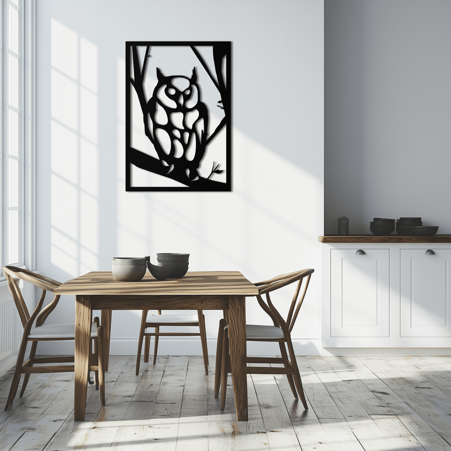 Owl Metal Wall Art - Steel Wall Decor for Home and Office - KAF006 - Tampa Home & Garden Store