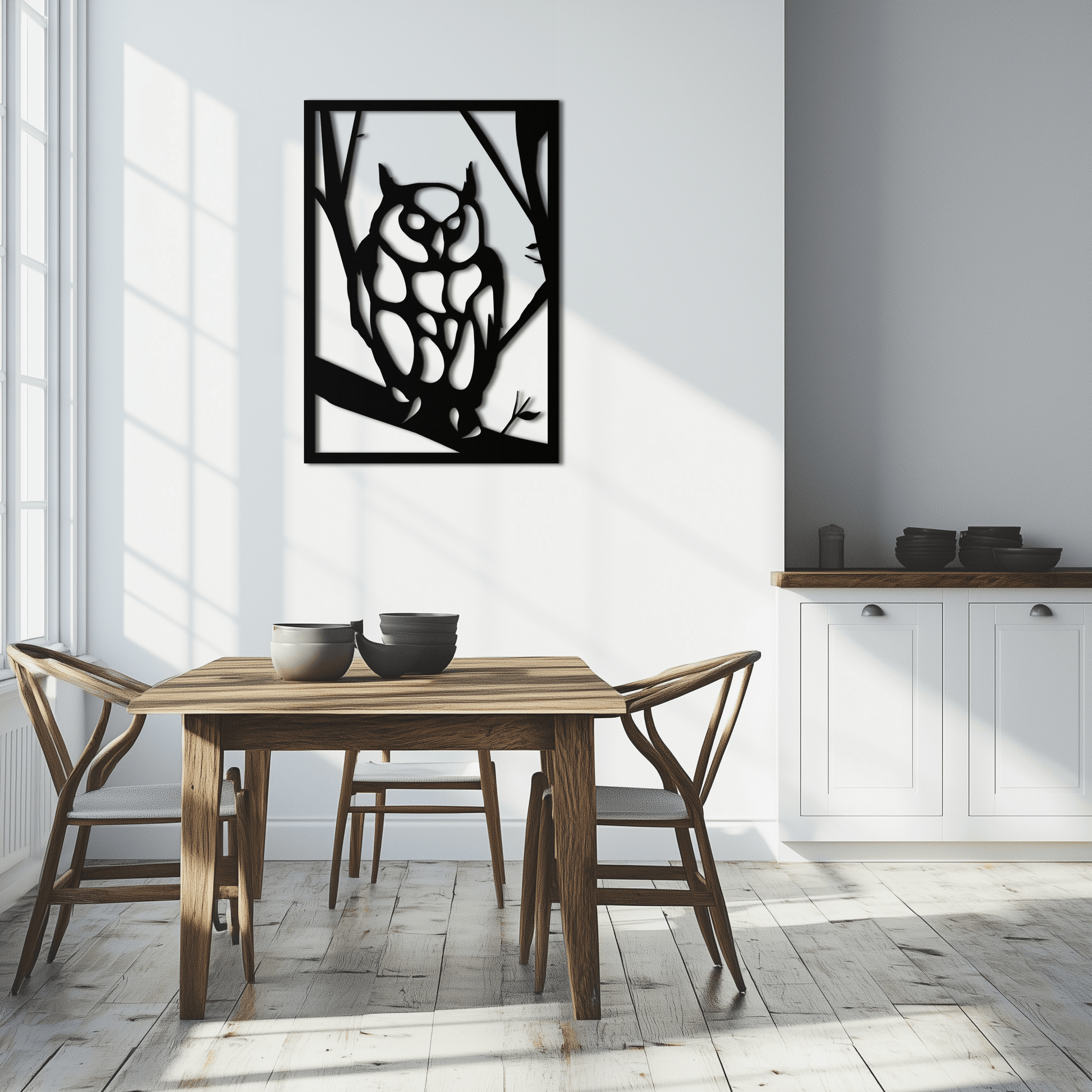 Owl Metal Wall Art - Steel Wall Decor for Home and Office - KAF006 - Tampa Home & Garden Store