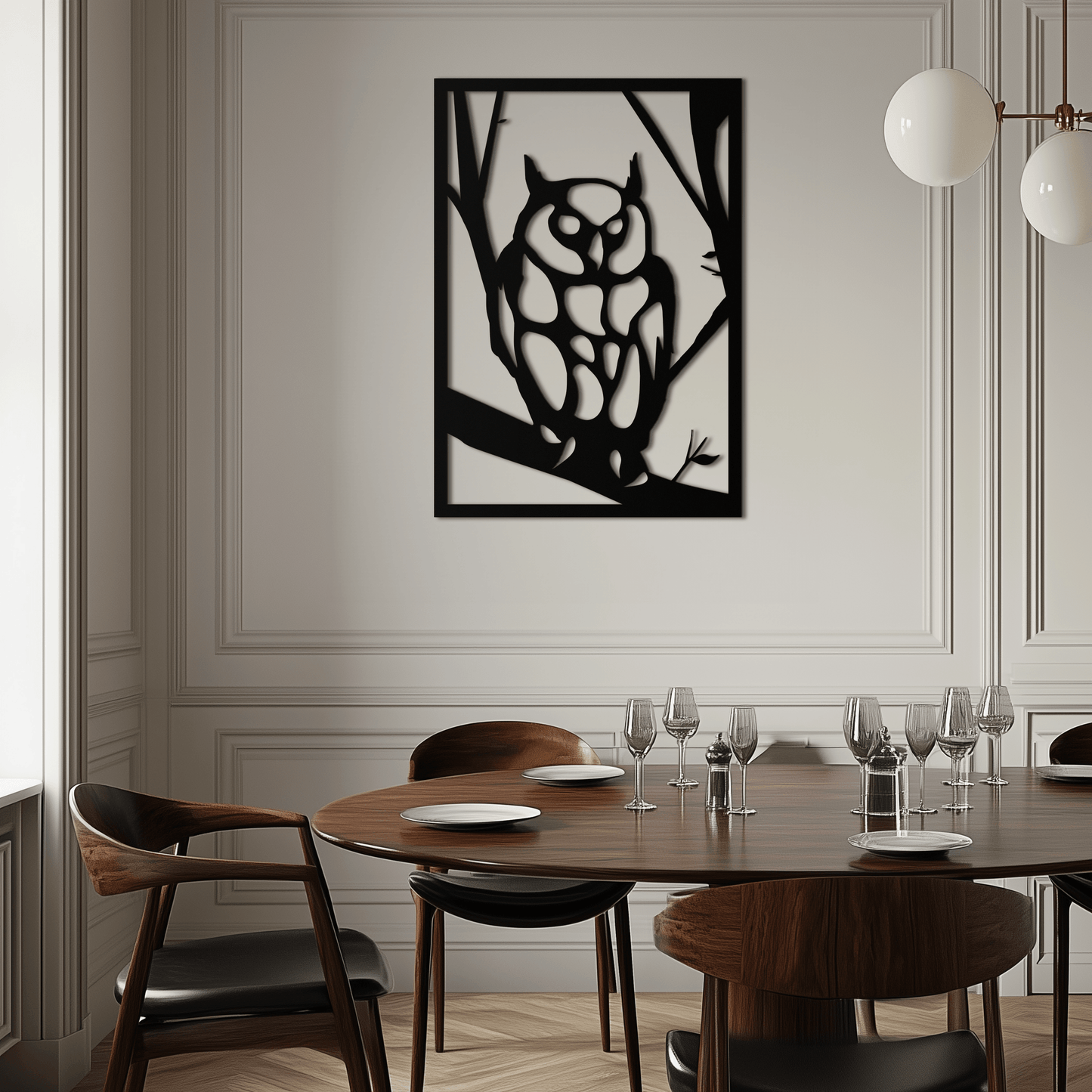 Owl Metal Wall Art - Steel Wall Decor for Home and Office - KAF006 - Tampa Home & Garden Store