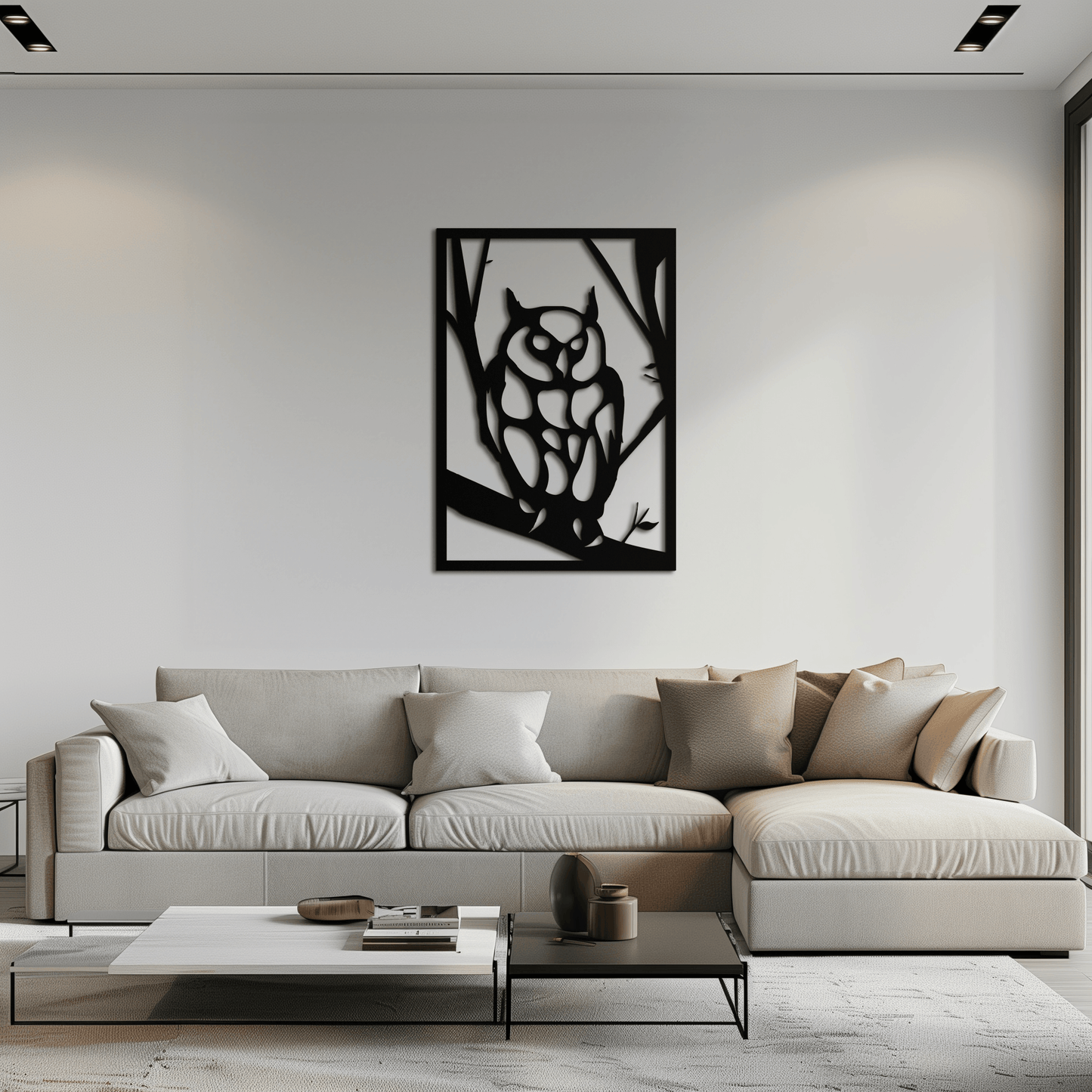 Owl Metal Wall Art - Steel Wall Decor for Home and Office - KAF006 - Tampa Home & Garden Store