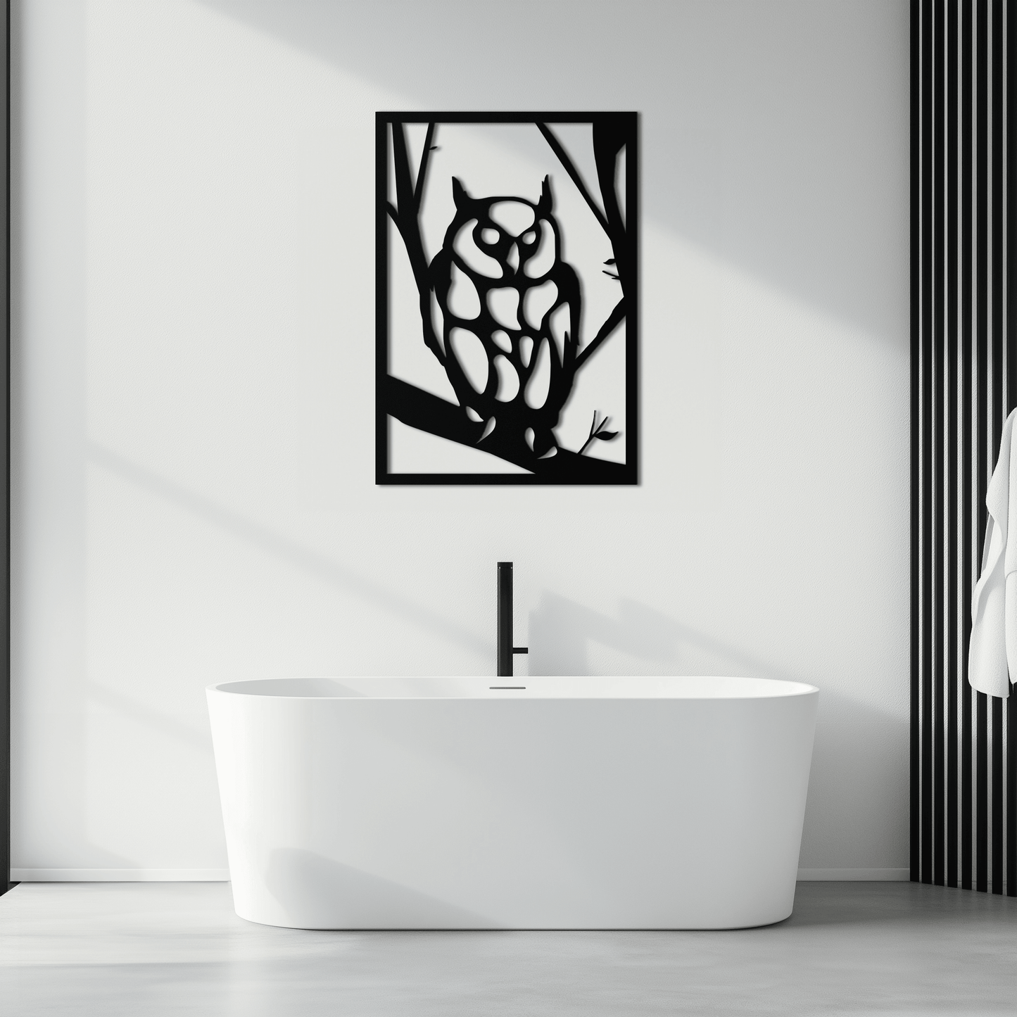 Owl Metal Wall Art - Steel Wall Decor for Home and Office - KAF006 - Tampa Home & Garden Store