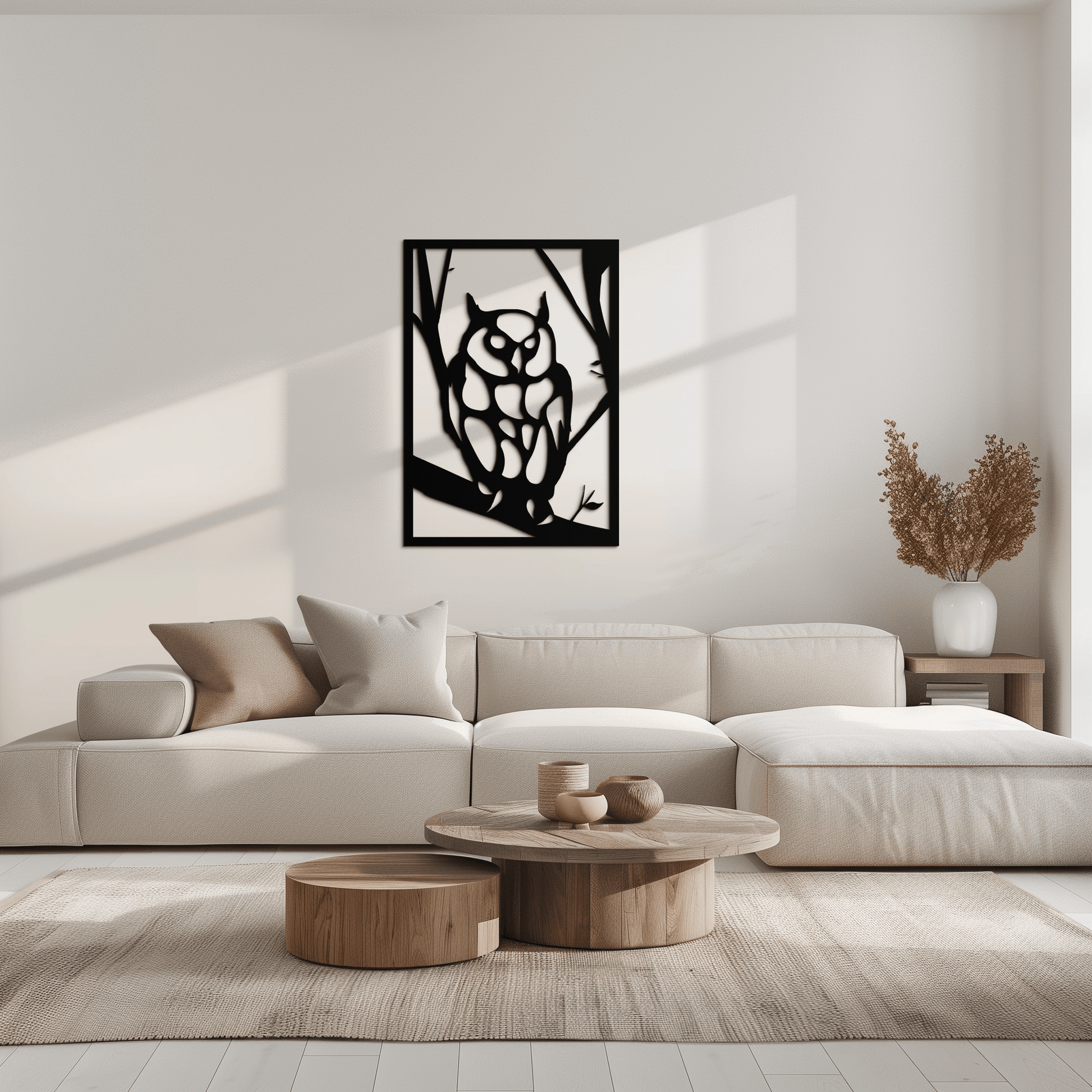 Owl Metal Wall Art - Steel Wall Decor for Home and Office - KAF006 - Tampa Home & Garden Store