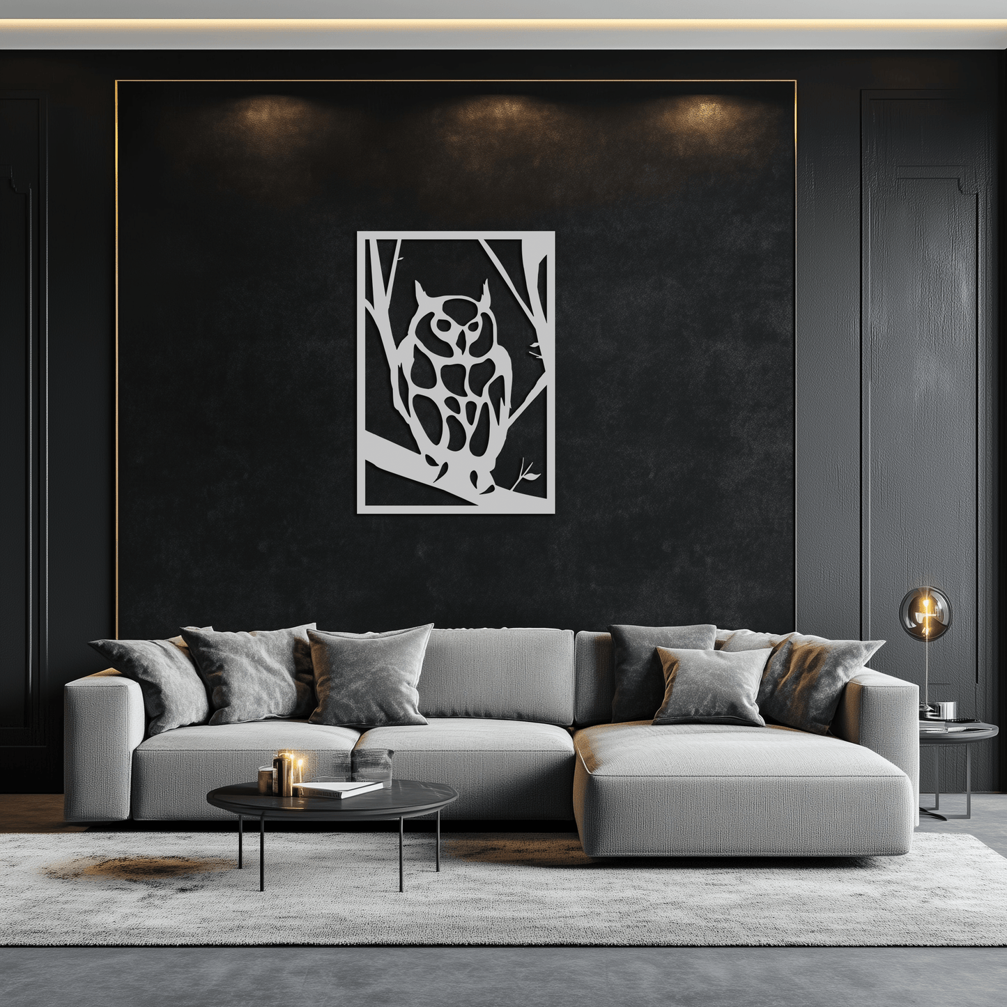 Owl Metal Wall Art - Steel Wall Decor for Home and Office - KAF006 - Tampa Home & Garden Store
