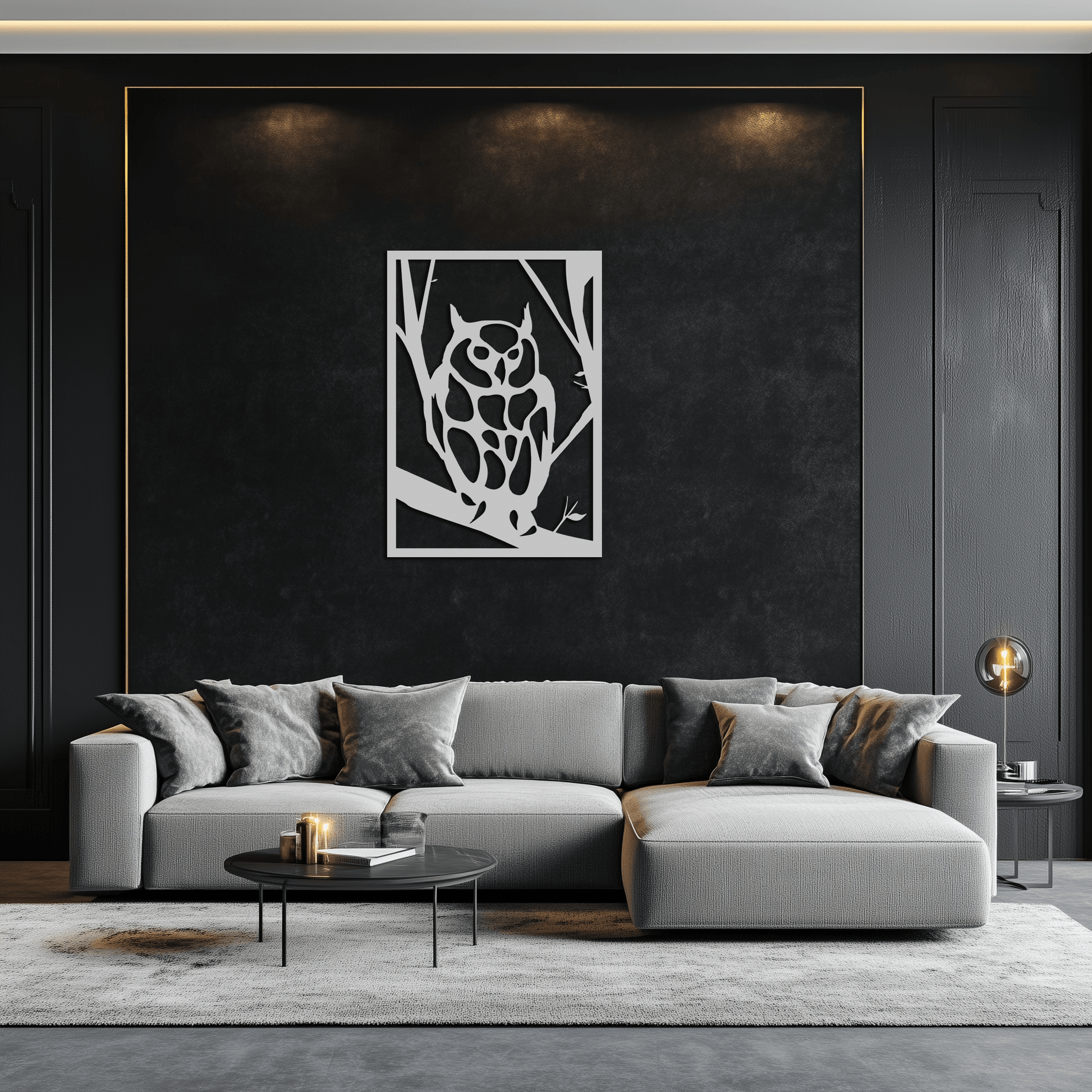 Owl Metal Wall Art - Steel Wall Decor for Home and Office - KAF006 - Tampa Home & Garden Store