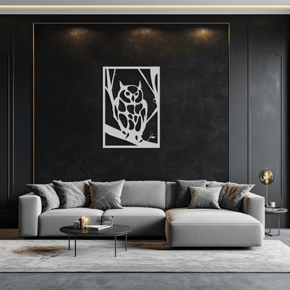 Owl Metal Wall Art - Steel Wall Decor for Home and Office - KAF006 - Tampa Home & Garden Store