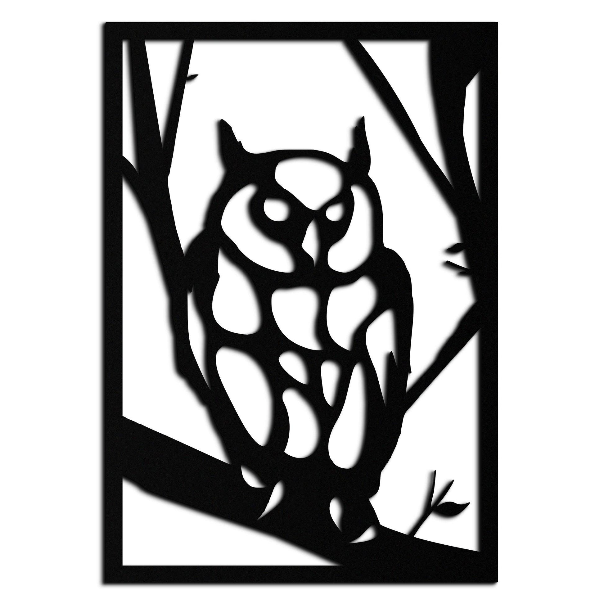 Owl Metal Wall Art - Steel Wall Decor for Home and Office - KAF006 - Tampa Home & Garden Store
