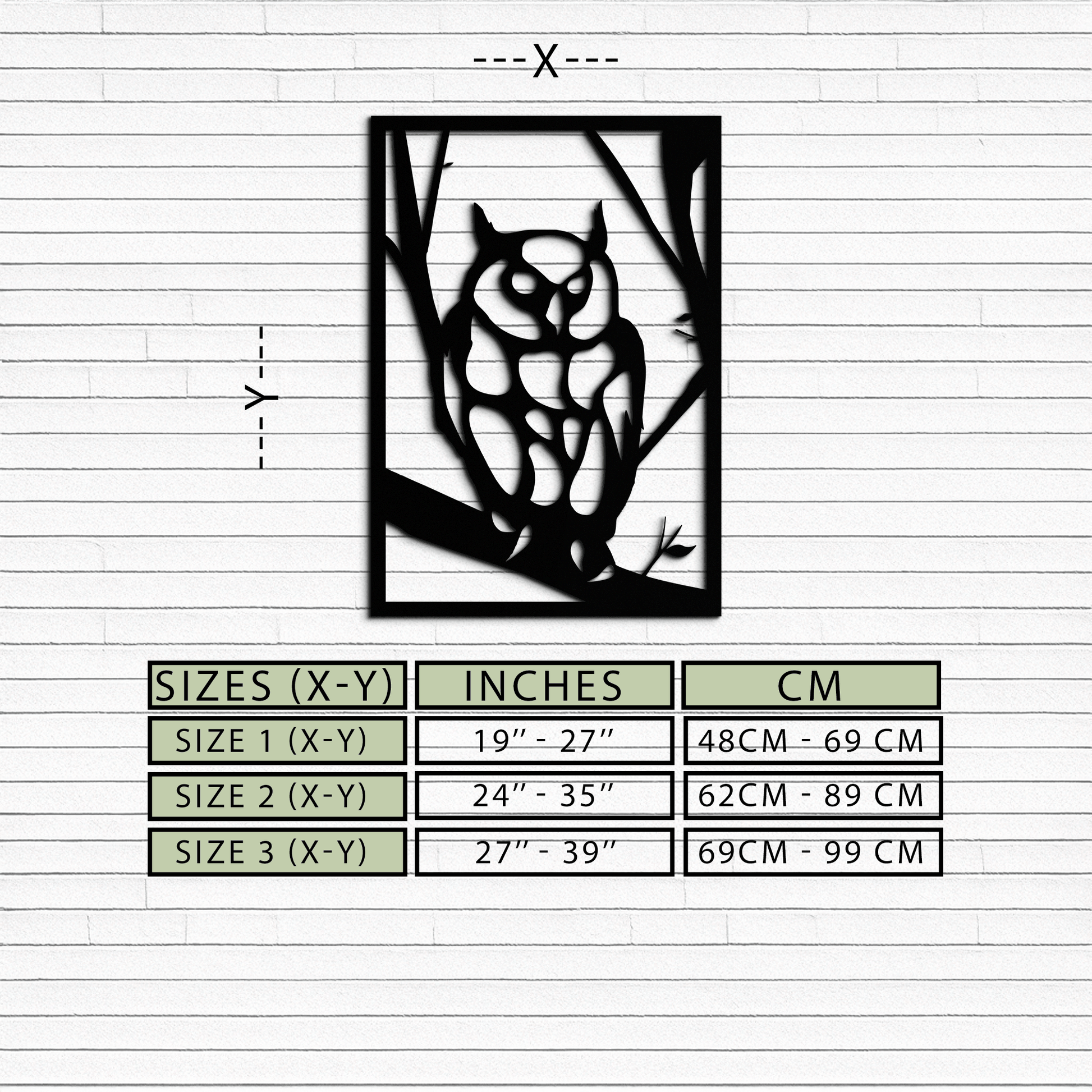 Owl Metal Wall Art - Steel Wall Decor for Home and Office - KAF006 - Tampa Home & Garden Store