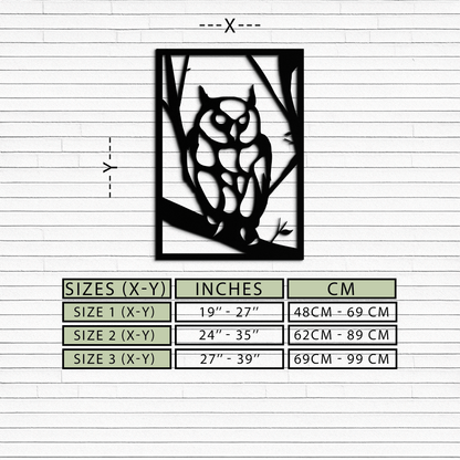 Owl Metal Wall Art - Steel Wall Decor for Home and Office - KAF006 - Tampa Home & Garden Store