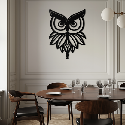 Owl Silhouette Metal Wall Art – Black Steel Bird Wall Decor for Modern Homes- KAF517 - Tampa Home & Garden Store