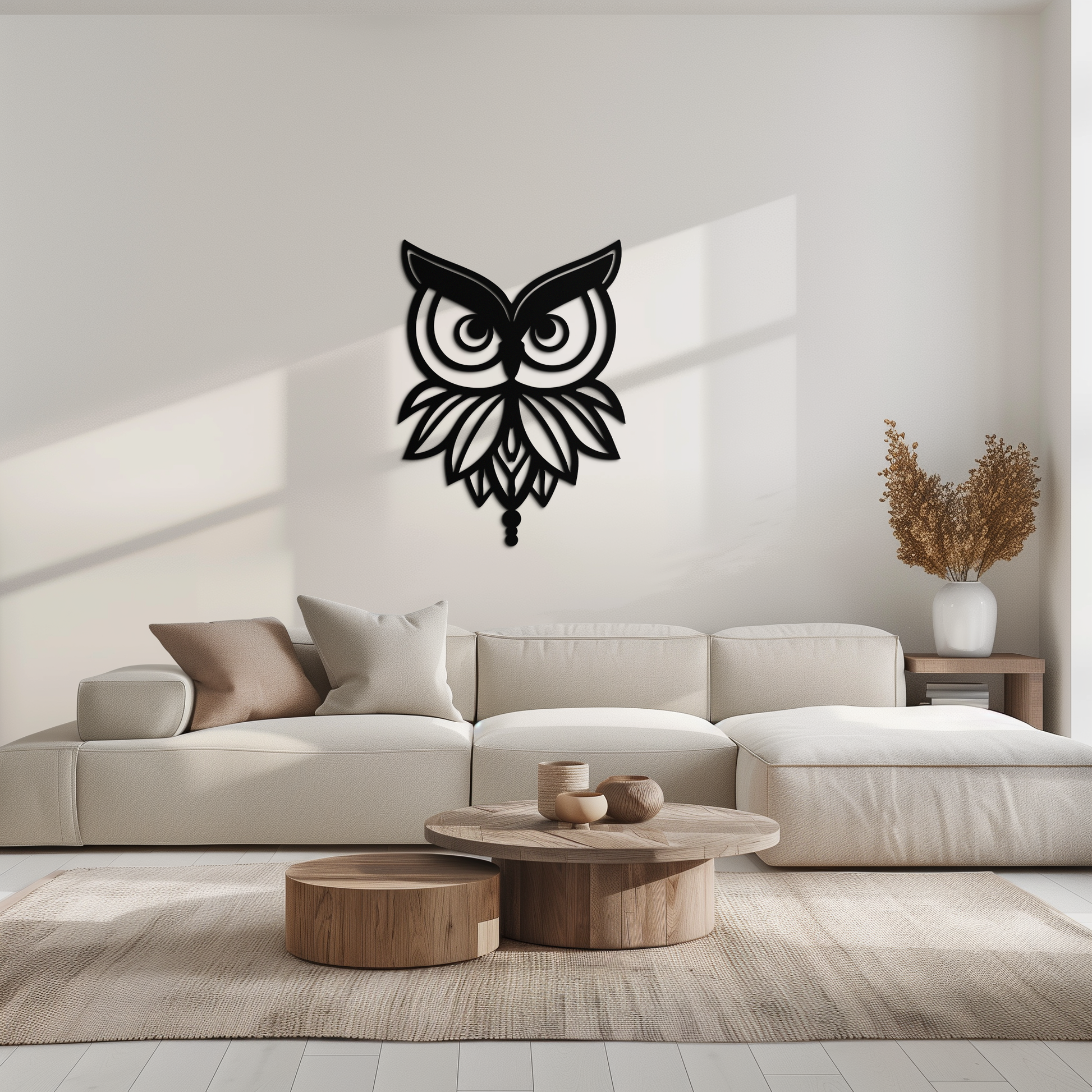 Owl Silhouette Metal Wall Art – Black Steel Bird Wall Decor for Modern Homes- KAF517 - Tampa Home & Garden Store