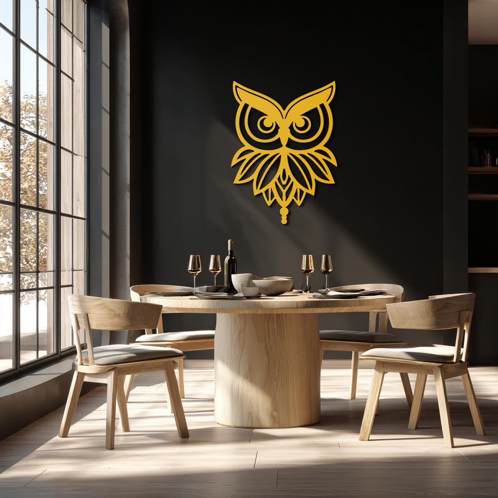 Owl Silhouette Metal Wall Art – Black Steel Bird Wall Decor for Modern Homes- KAF517 - Tampa Home & Garden Store