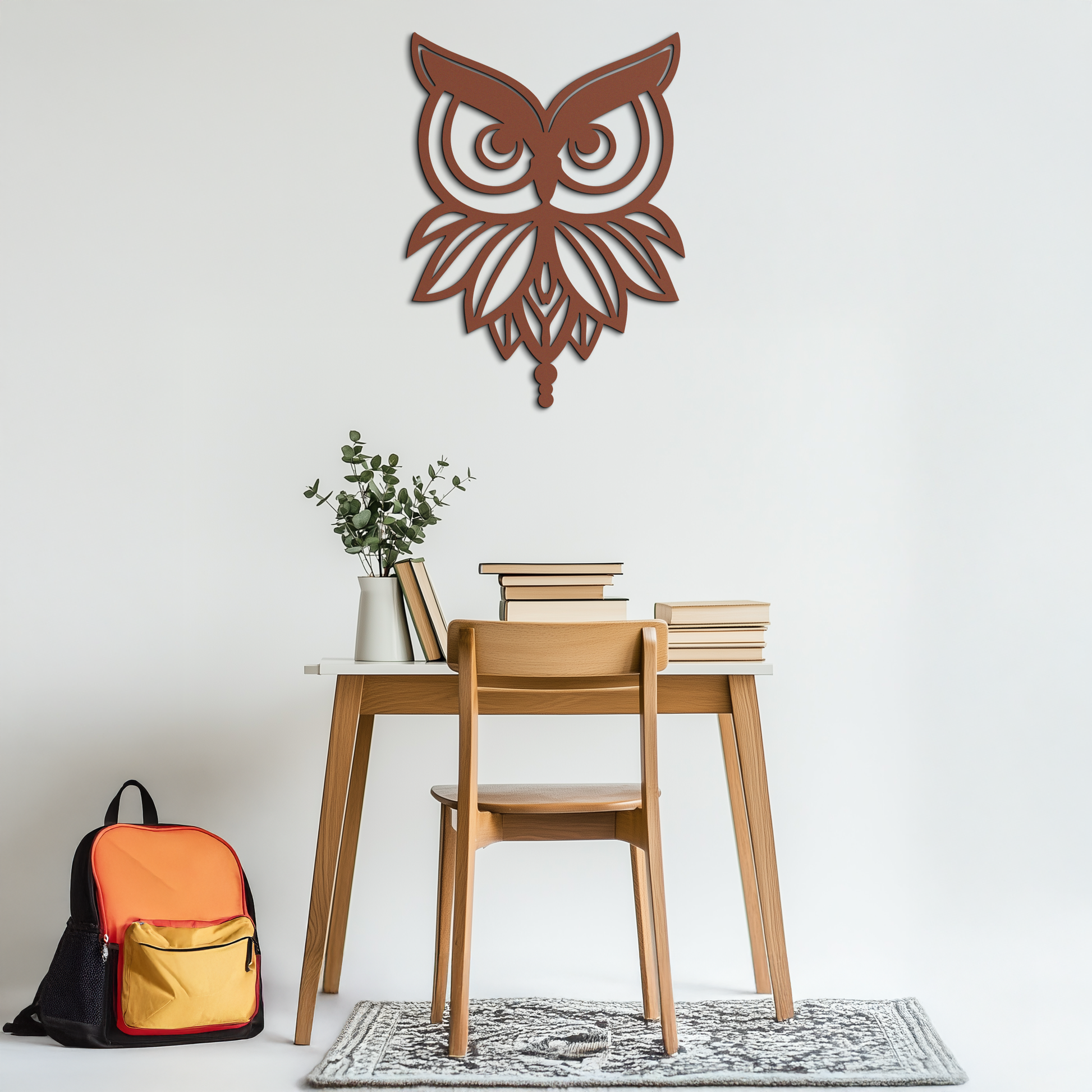 Owl Silhouette Metal Wall Art – Black Steel Bird Wall Decor for Modern Homes- KAF517 - Tampa Home & Garden Store