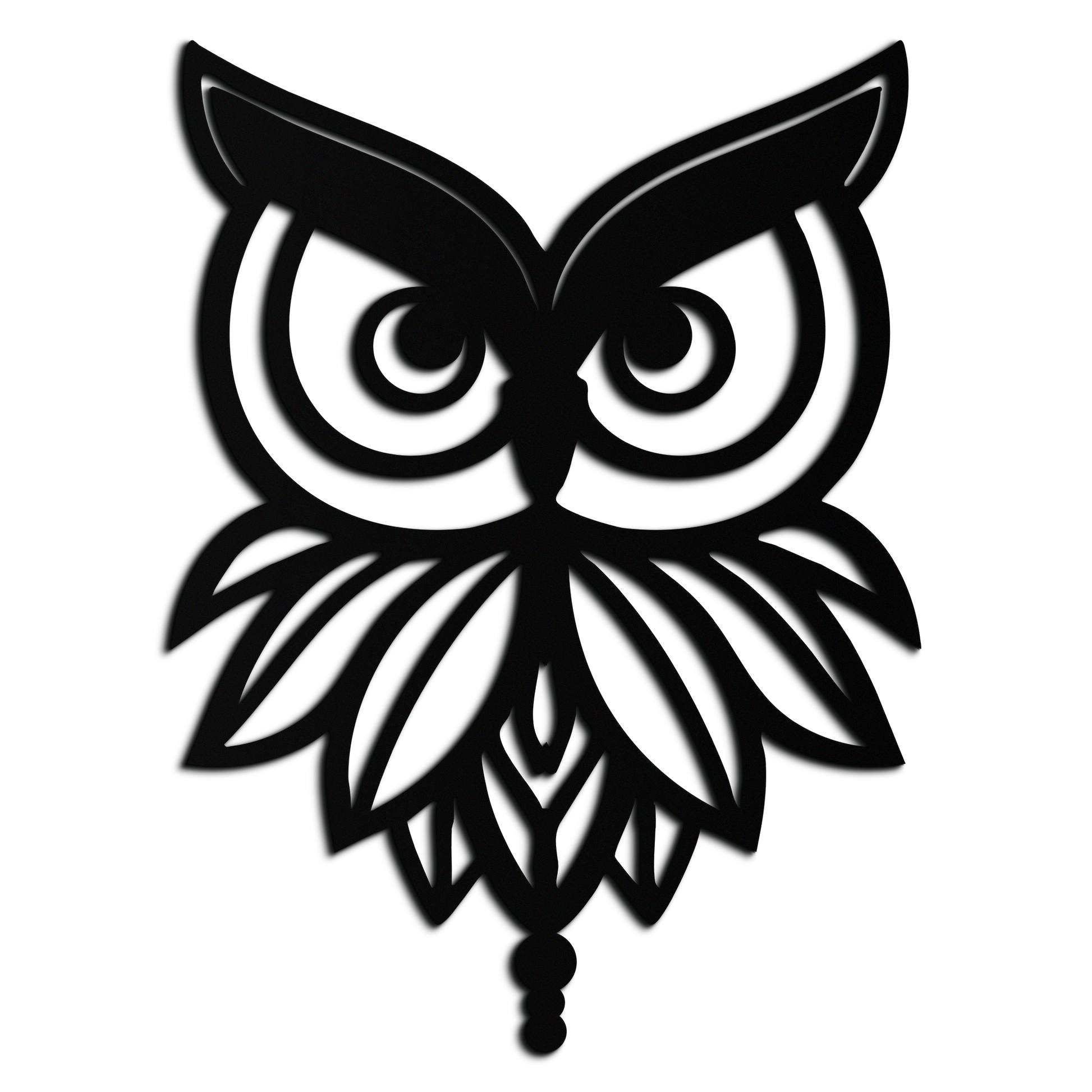 Owl Silhouette Metal Wall Art – Black Steel Bird Wall Decor for Modern Homes- KAF517 - Tampa Home & Garden Store
