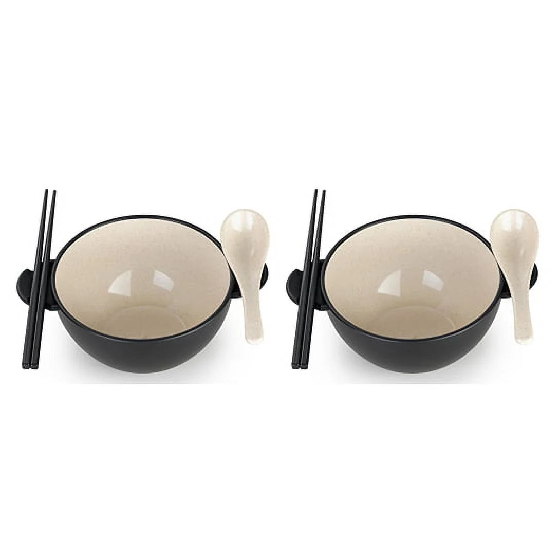 Ozeri Earth Ramen Bowl Set – 6-Piece Plant-Based Eco-Friendly Dinnerware - Tampa Home & Garden Store