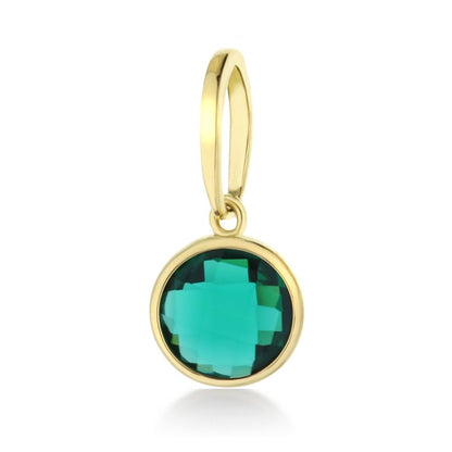 October Birthstone Color Pendant gold tone teal-green faceted gemstone Lauren G Adams on Tampa Home & Garden Store