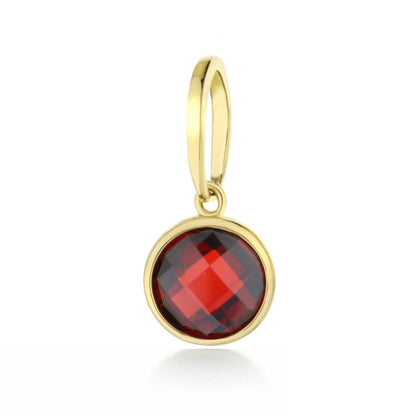 October Birthstone Color Pendant gold-tone frame with red faceted gemstone by Lauren G Adams on Tampa Home & Garden Store