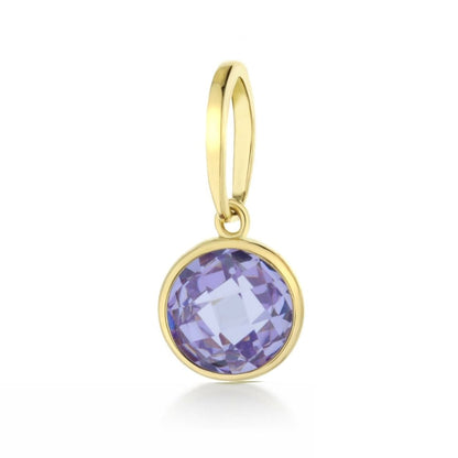 October Birthstone Color Pendant gold bezel with purple gemstone by Lauren G Adams on Tampa Home & Garden Store