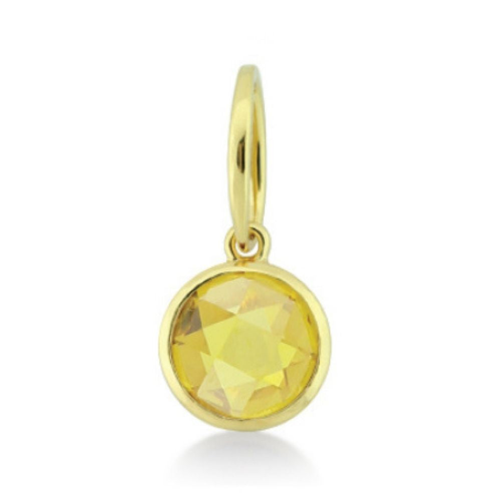 Gold October Birthstone Color Pendant with round yellow gem, Lauren G Adams, Charms & Pendants on Tampa Home & Garden Store
