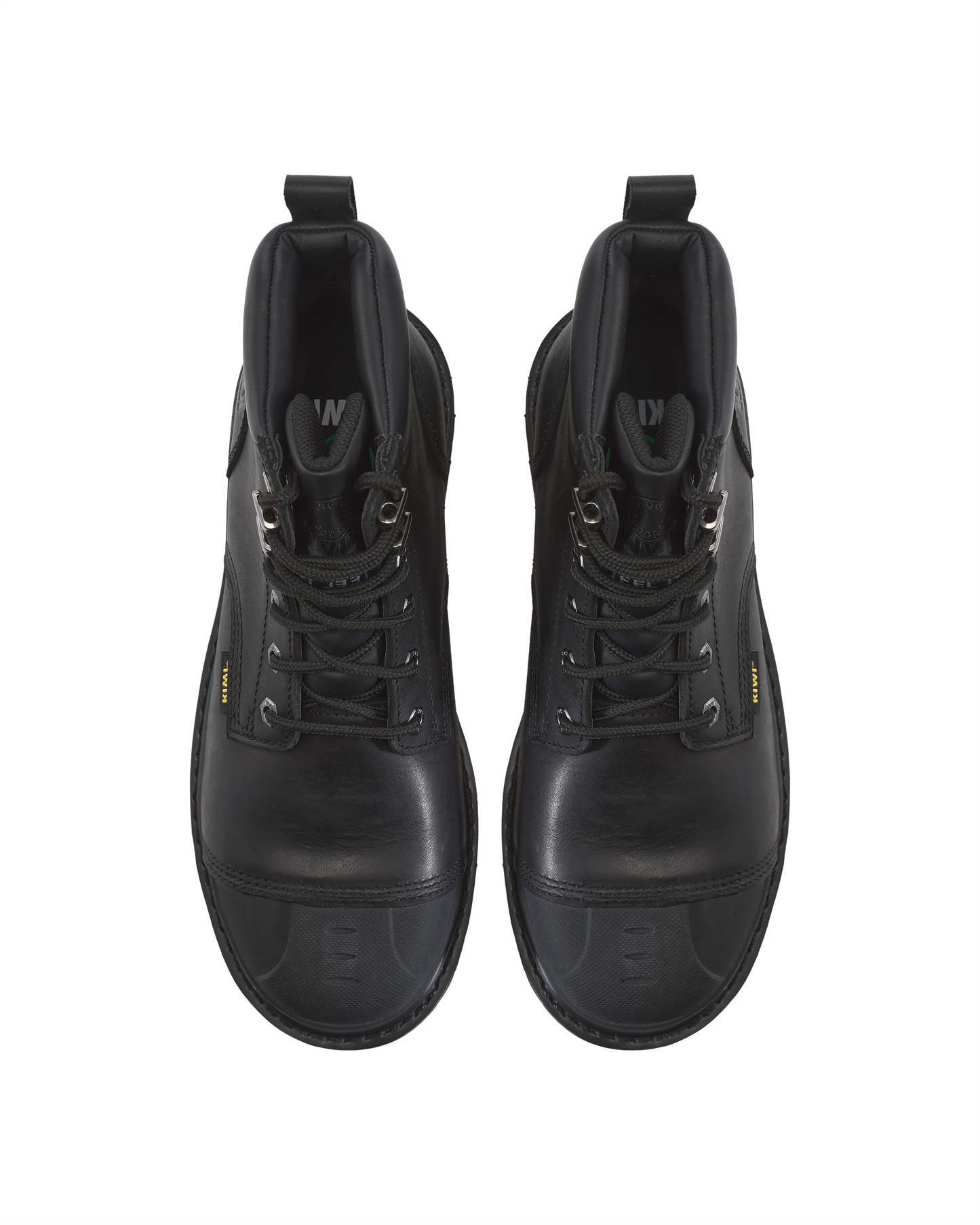 Kiwi Premium Black Action Leather 6" Steel Toe Waterproof Cap-Toe Work Boots [P69004]