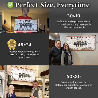 Cattle Ranch Sign X canvas by Tailored Canvases; crafting canvas collage in multiple sizes on Tampa Home & Garden Store