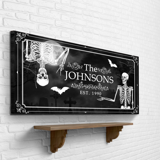 Halloween Family Name Canvas Sign