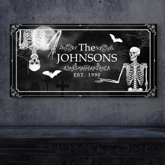 Halloween Family Name Canvas Sign