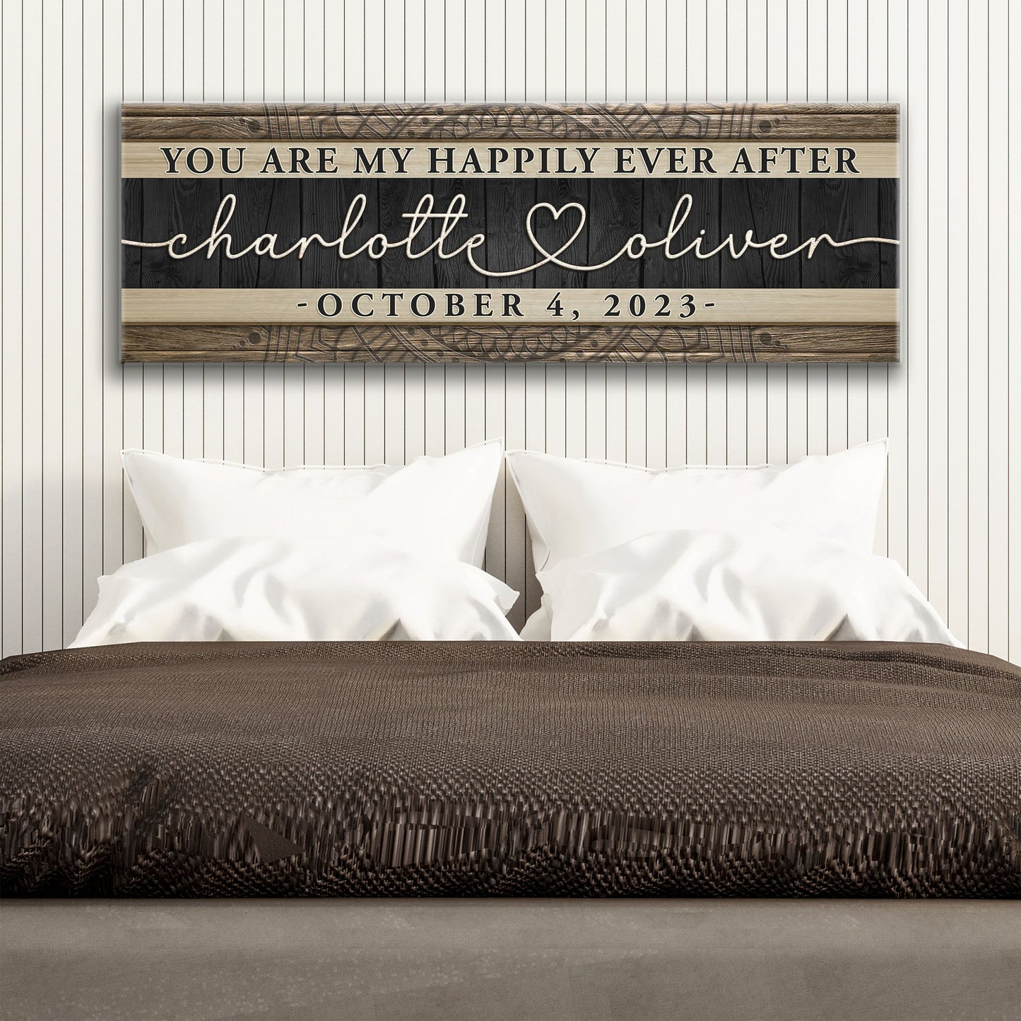 canvas sign YOU ARE MY HAPPILY EVER AFTER Charlotte & Oliver Oct 4 2023 Tailored Canvases on Tampa Home & Garden Store
