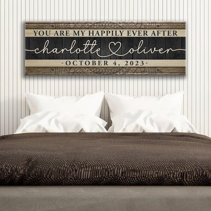 canvas sign YOU ARE MY HAPPILY EVER AFTER Charlotte & Oliver Oct 4 2023 Tailored Canvases on Tampa Home & Garden Store
