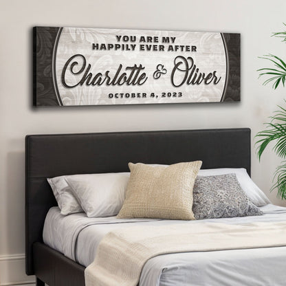 Personalized Happily Ever After Couple Sign III canvas by Tailored Canvases Charlotte and Oliver on Tampa Home & Garden Store