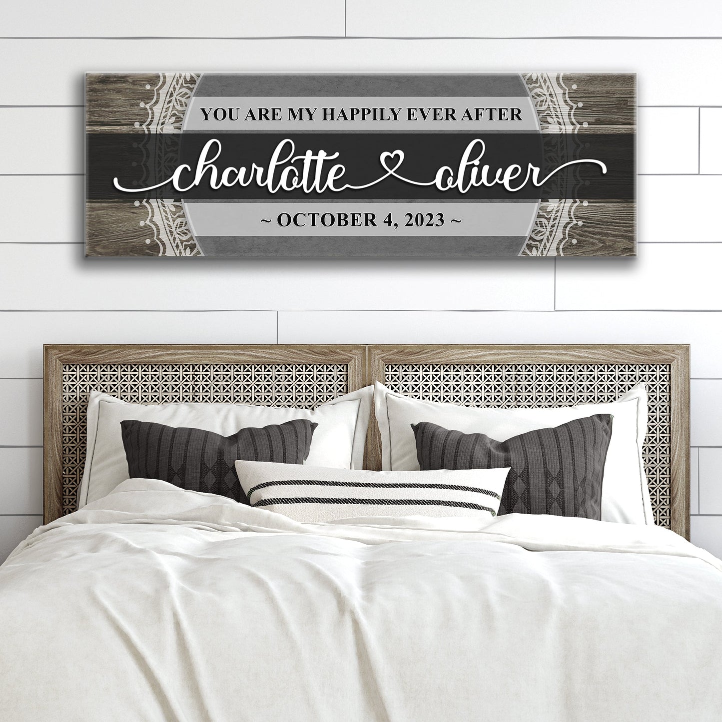 Happily Ever After Sign VI canvas by Tailored Canvases; Charlotte & Oliver, October 4, 2023 on Tampa Home & Garden Store