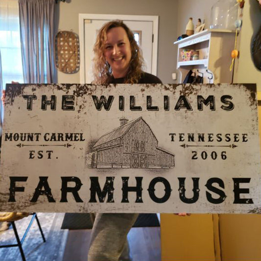 Farmhouse Sign IV canvas crafting sign in cream with black text Tailored Canvases on Tampa Home & Garden Store