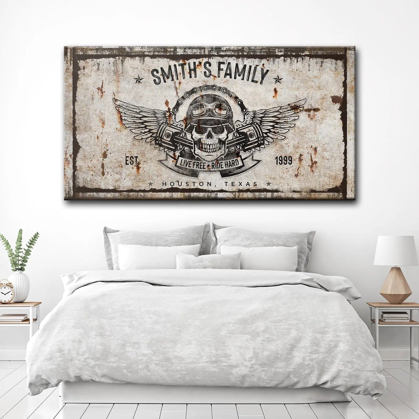 Live Free Ride Hard Wall Art Sign for Home Decor