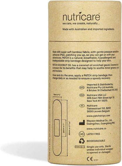 PATCH Kids Bamboo Bandages – Eco-Friendly, Hypoallergenic First Aid Strips with Coconut Oil – Biodegradable, Compostable, Latex-Free, Plastic-Free, 25 Count (Pack of 3) - Tampa Home & Garden Store